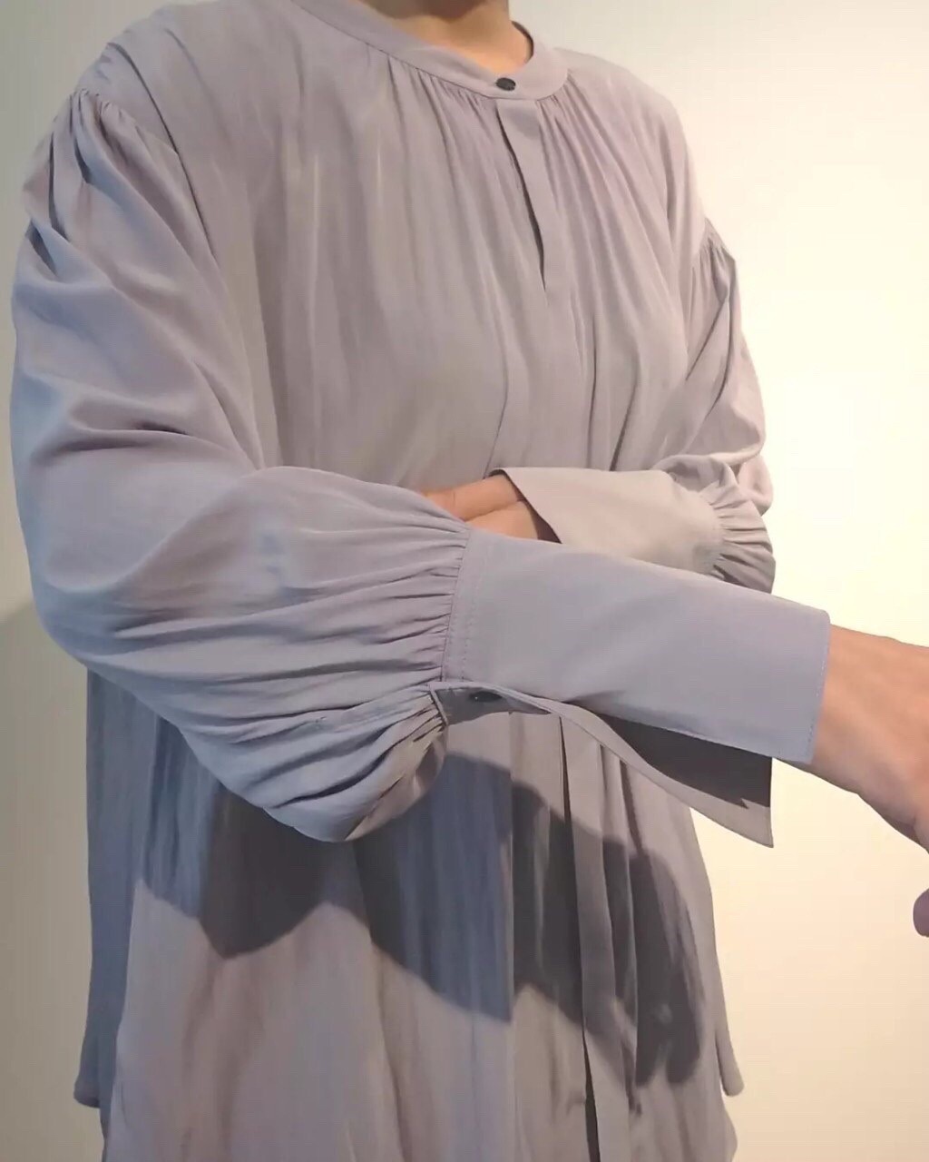 【Boutique Ordinary】ヴィンテージノーカラーブラウス