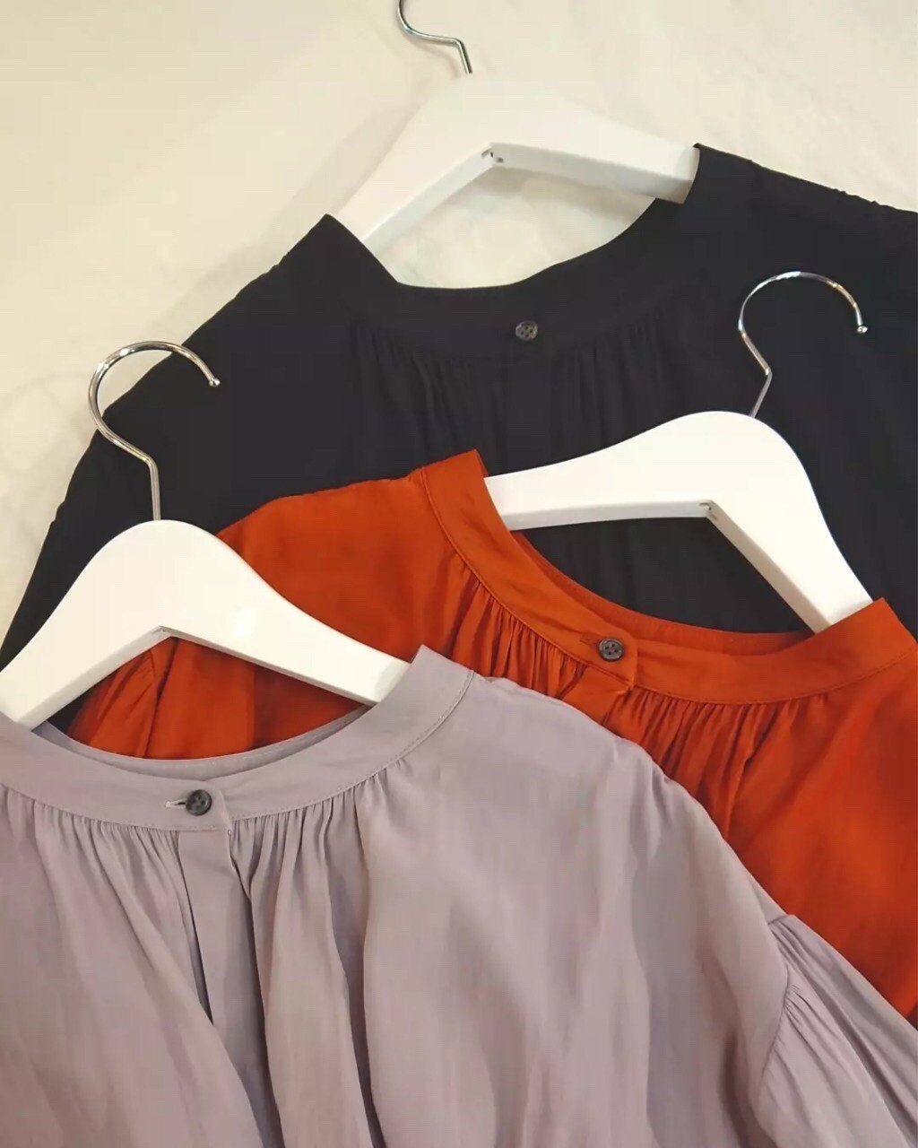 【Boutique Ordinary】ヴィンテージノーカラーブラウス