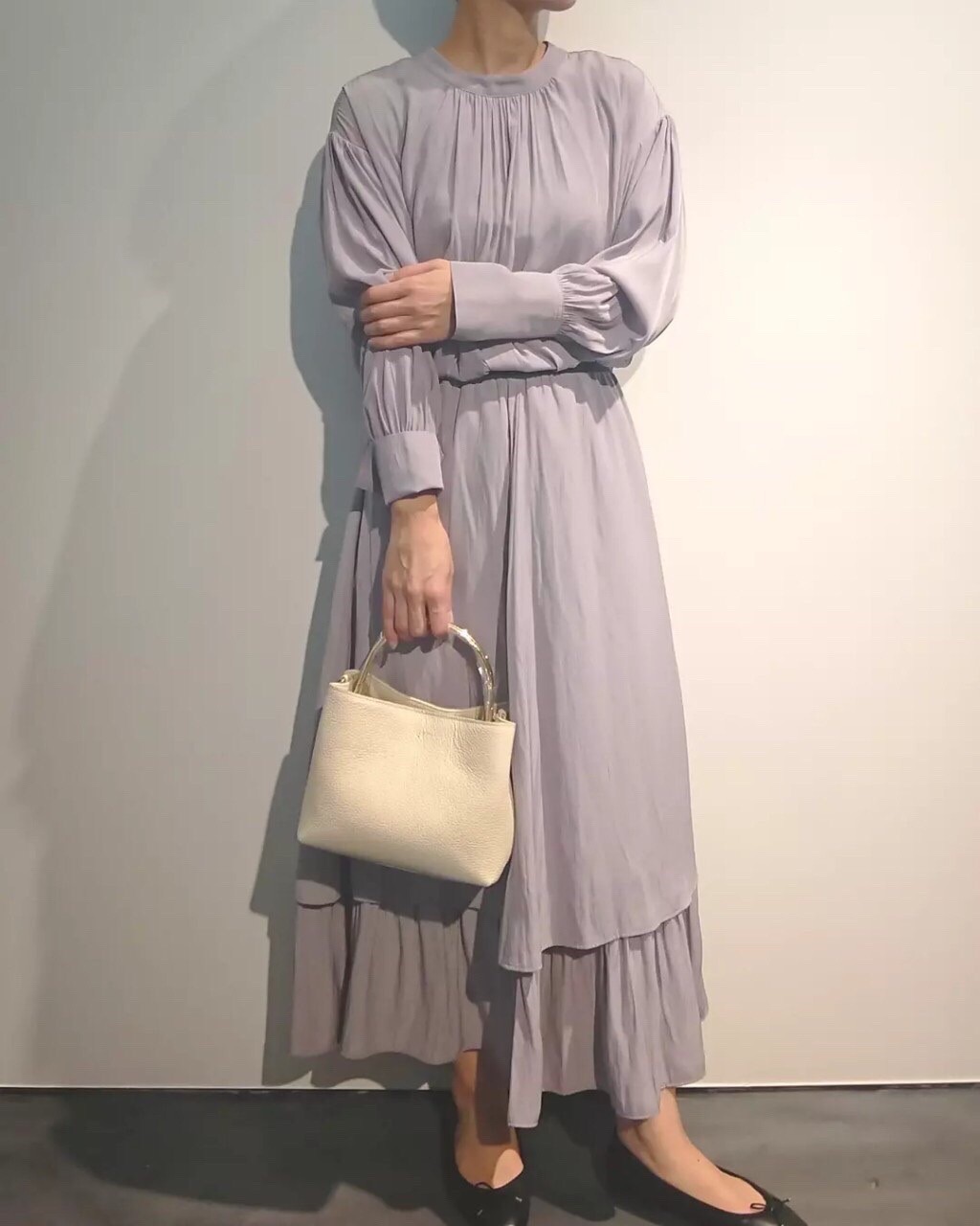 【Boutique Ordinary】ヴィンテージノーカラーブラウス