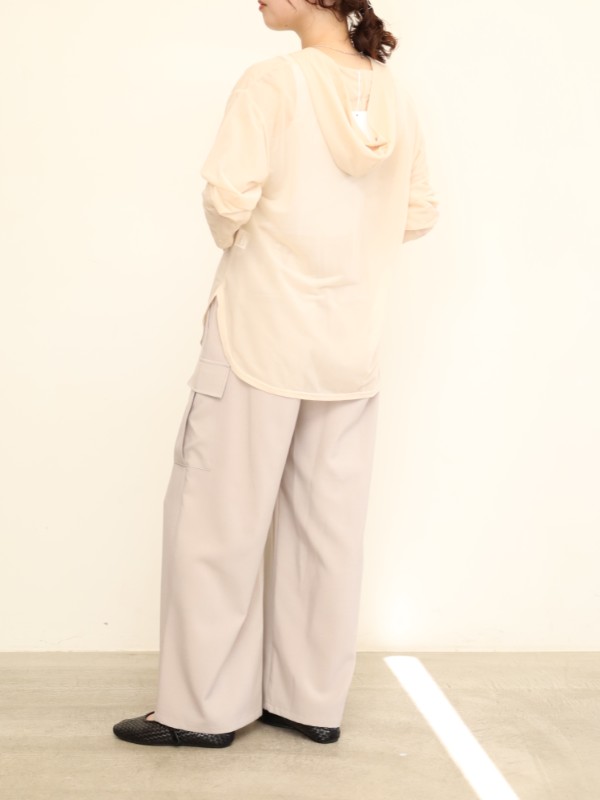 【CHIGNON】フロストシアー長袖フーディー 