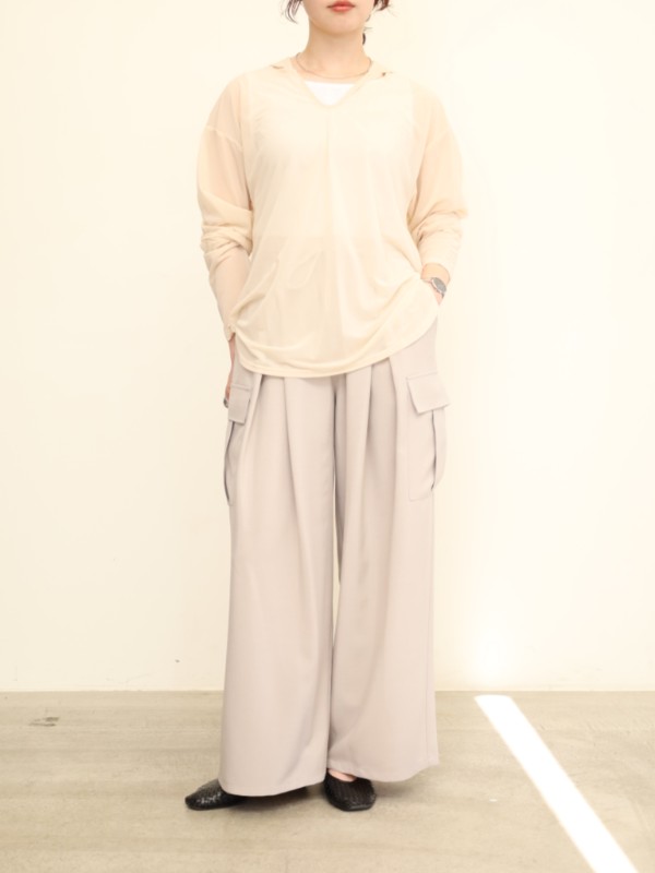 【CHIGNON】フロストシアー長袖フーディー 