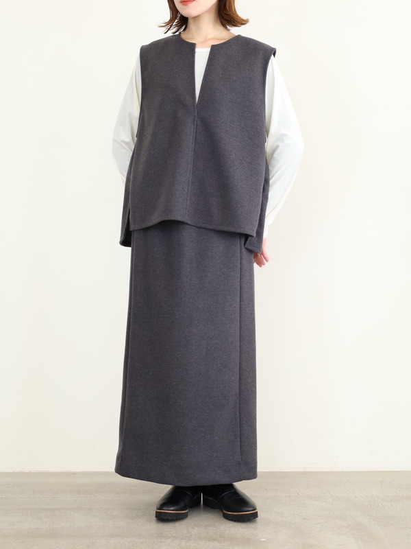 【LeMelange】ストレッチジャージーベスト