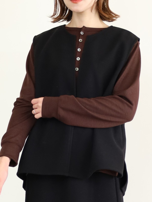 【LeMelange】ストレッチジャージーベスト