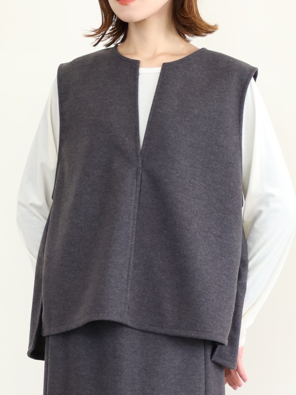 【LeMelange】ストレッチジャージーベスト