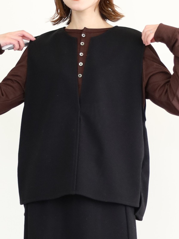 【LeMelange】ストレッチジャージーベスト