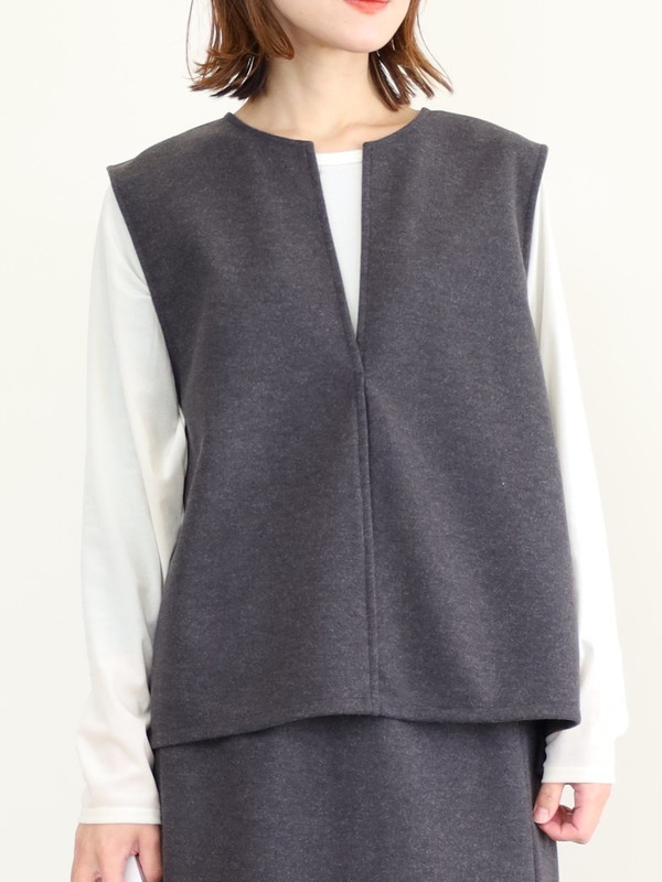 【LeMelange】ストレッチジャージーベスト