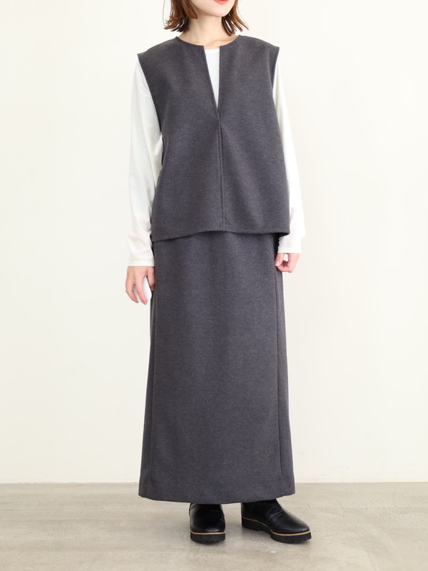 【LeMelange】ストレッチジャージーベスト