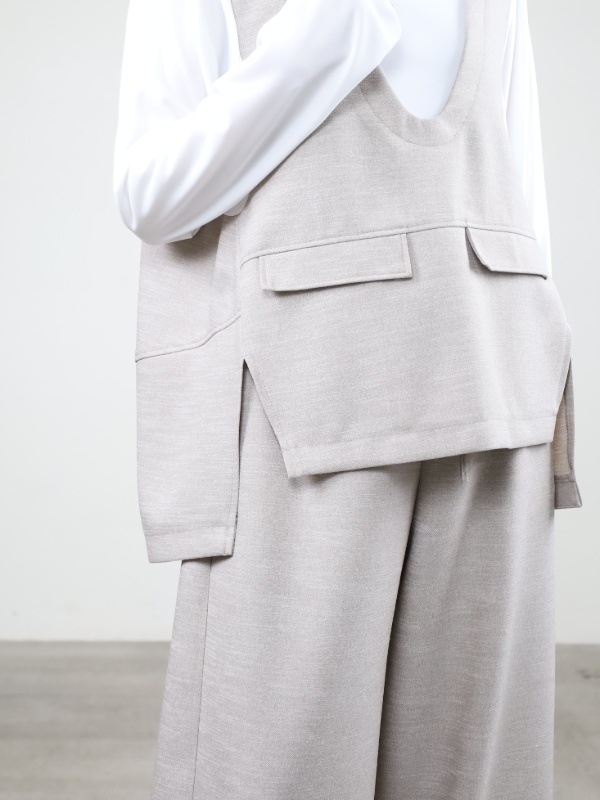 【trois】スラブツイードレイヤードブラウス