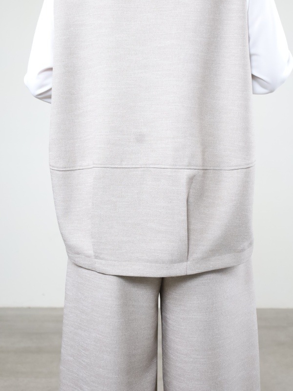 【trois】スラブツイードレイヤードブラウス