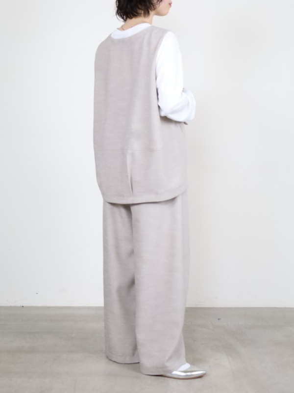 【trois】スラブツイードレイヤードブラウス