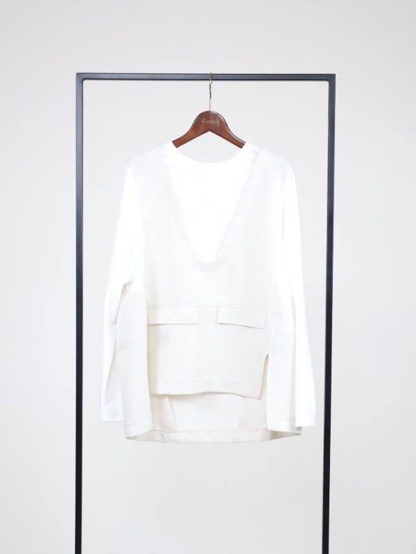 【trois】スラブツイードレイヤードブラウス