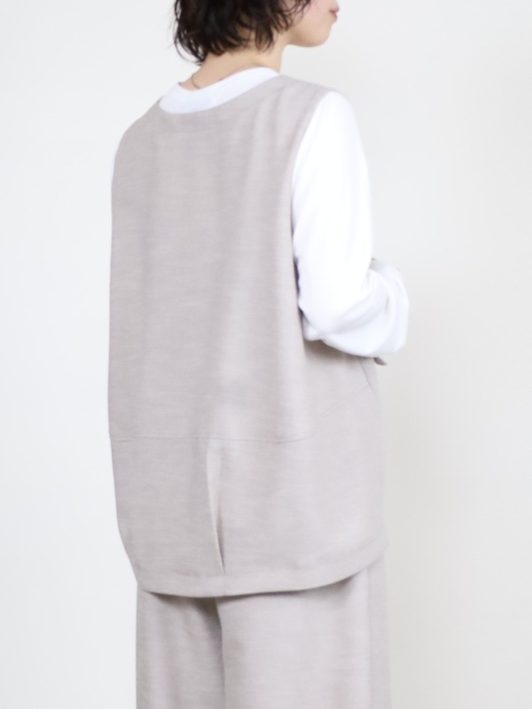 【trois】スラブツイードレイヤードブラウス