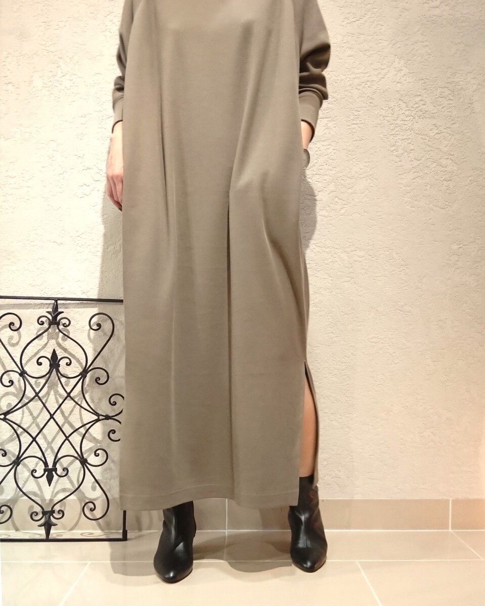 【MICA &DEAL】 ロング丈ダンボールニットワンピ