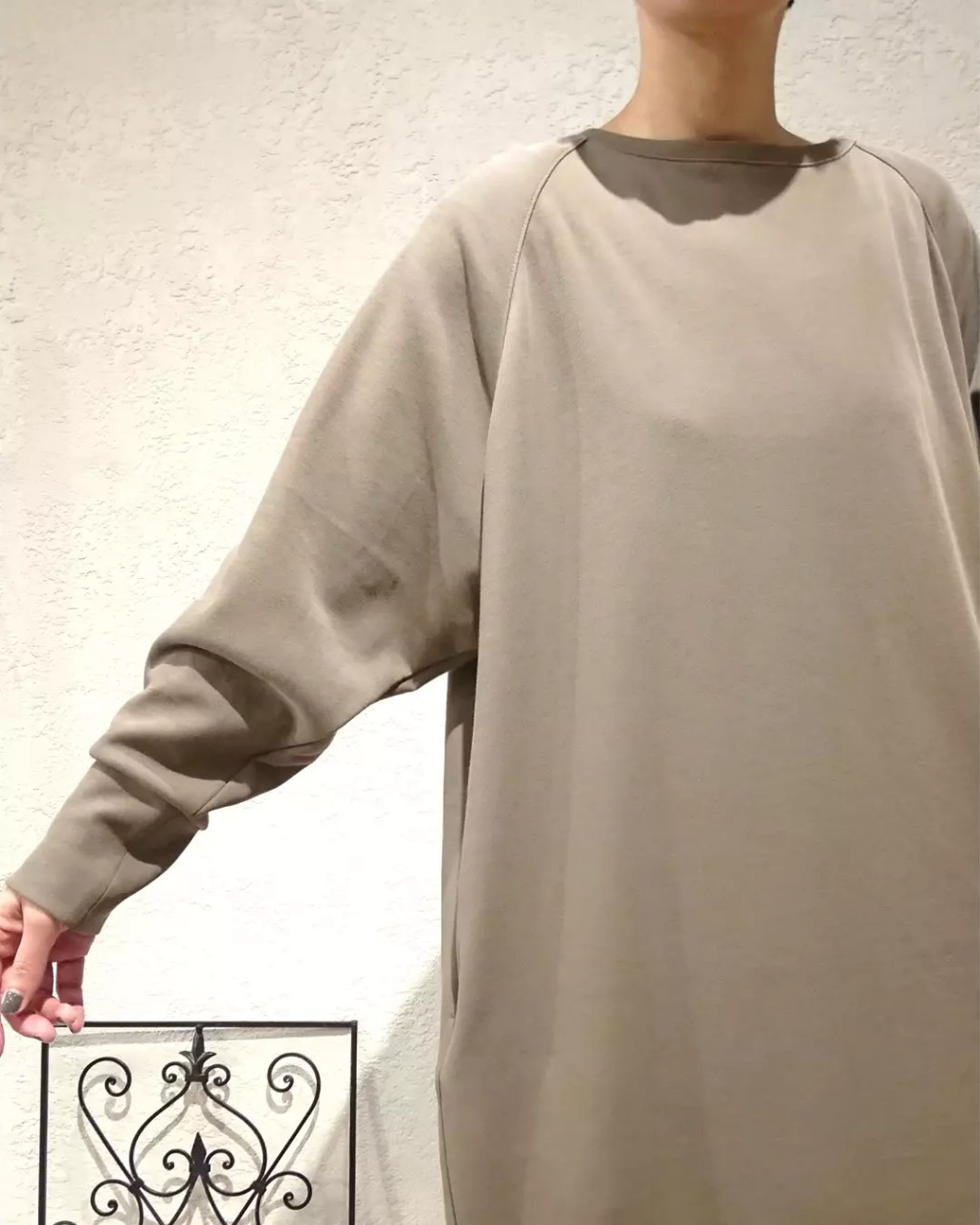 【MICA &DEAL】 ロング丈ダンボールニットワンピ