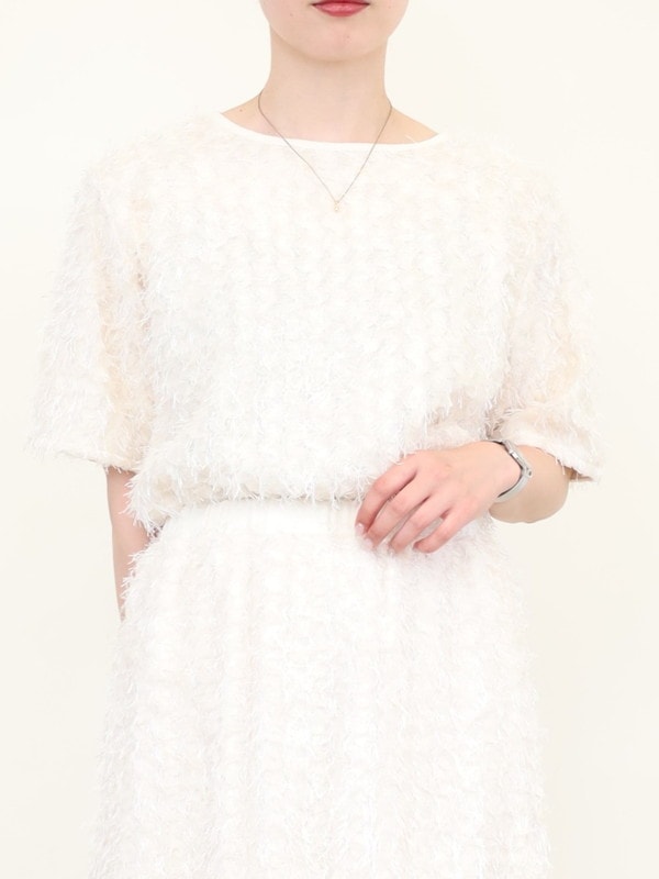 【Espeyrac】ふさふさ半袖トップス