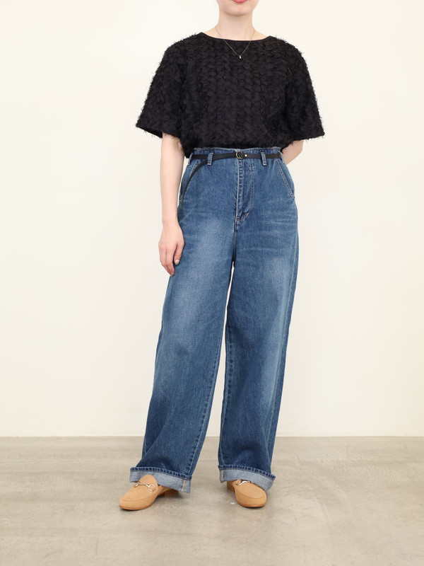 【Espeyrac】ふさふさ半袖トップス