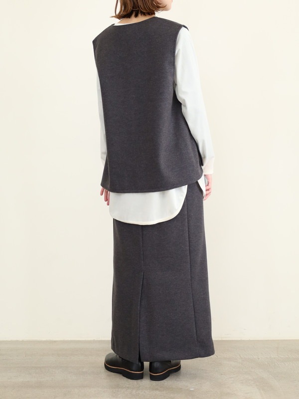 【siro de la bonte】シアーベロアクルーネックトップス