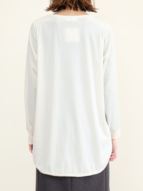 【siro de la bonte】シアーベロアクルーネックトップス