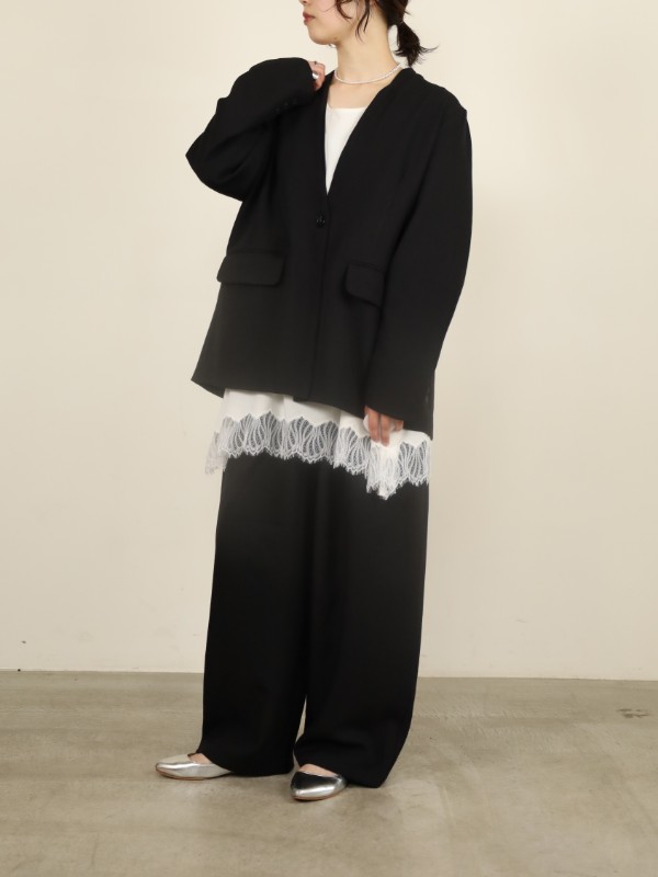 【CHIGNON】ヘムレースサテンタンク