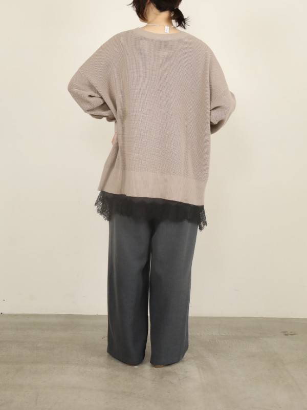 【CHIGNON】ヘムレースサテンタンク