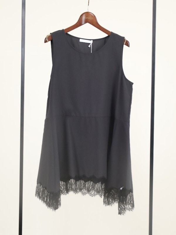 【CHIGNON】ヘムレースサテンタンク