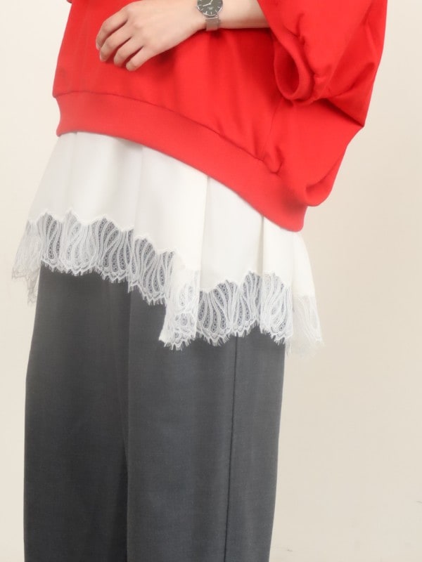 【CHIGNON】ヘムレースサテンタンク