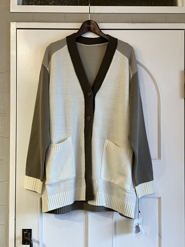 【Rinascente Donna】配色ニットカーデ