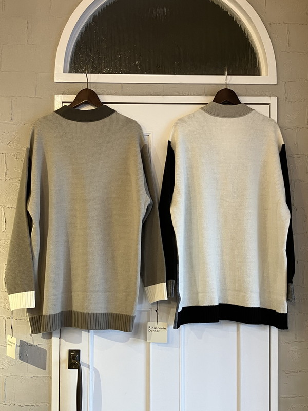 【Rinascente Donna】配色ニットカーデ