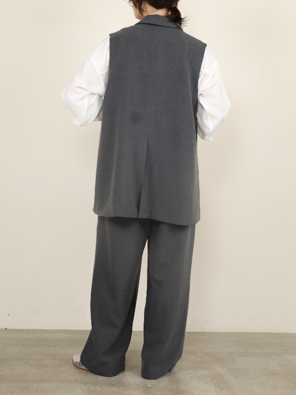 【siro de la bonte】ストレッチツイルテーラードベスト