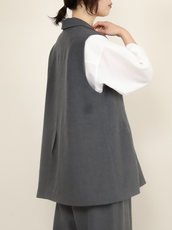 【siro de la bonte】ストレッチツイルテーラードベスト