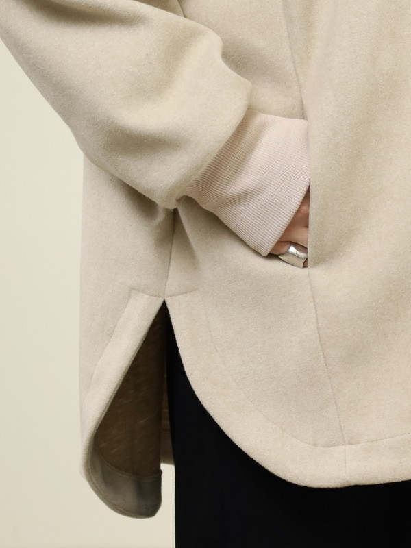 【siro de la bonte】ライトメルトンワイドシャツジャケット