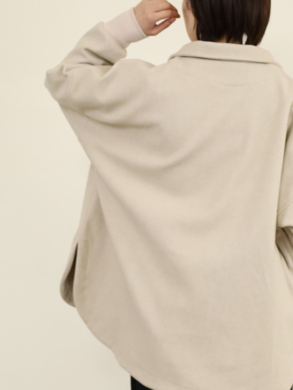 【siro de la bonte】ライトメルトンワイドシャツジャケット