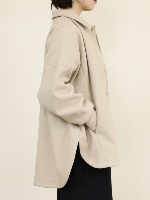 【siro de la bonte】ライトメルトンワイドシャツジャケット