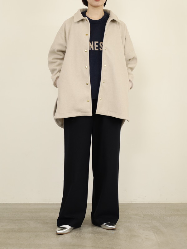 【siro de la bonte】ライトメルトンワイドシャツジャケット