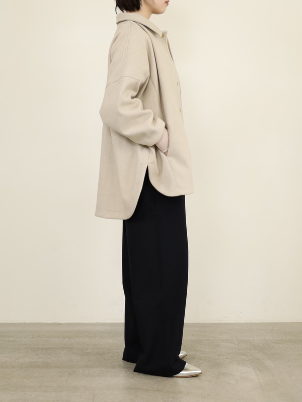 【siro de la bonte】ライトメルトンワイドシャツジャケット