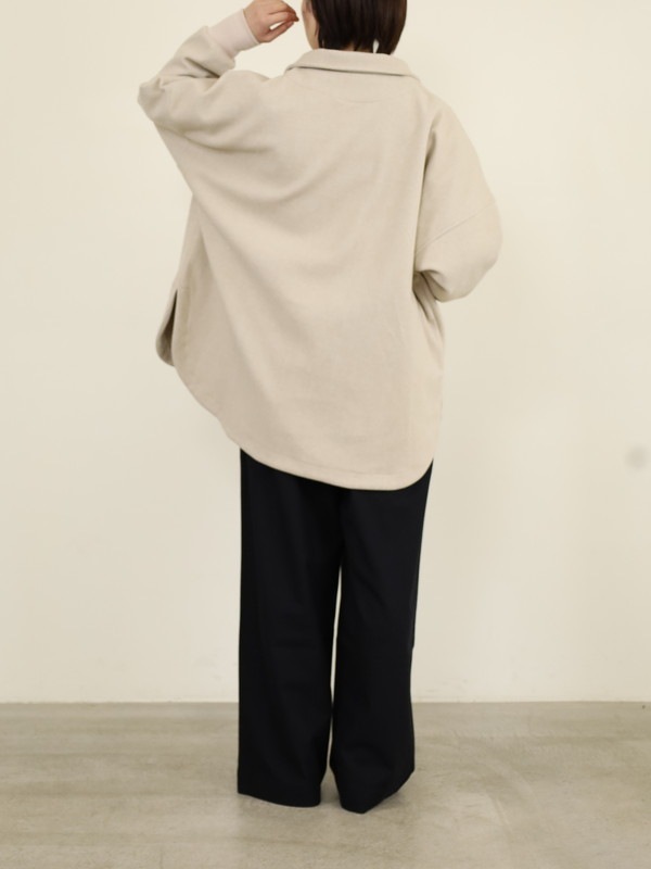 【siro de la bonte】ライトメルトンワイドシャツジャケット