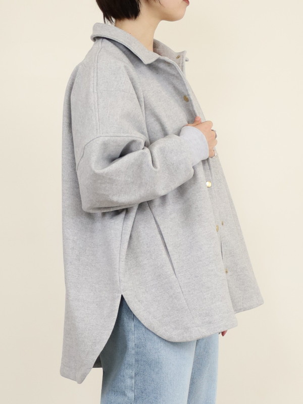 【siro de la bonte】ライトメルトンワイドシャツジャケット