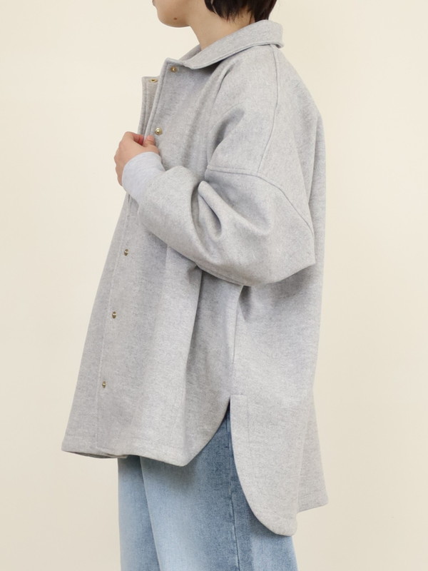 【siro de la bonte】ライトメルトンワイドシャツジャケット