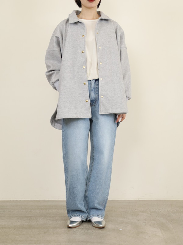 【siro de la bonte】ライトメルトンワイドシャツジャケット