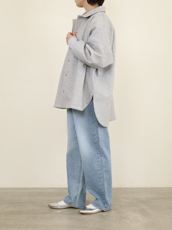 【siro de la bonte】ライトメルトンワイドシャツジャケット