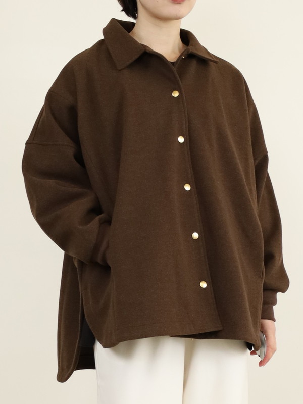 【siro de la bonte】ライトメルトンワイドシャツジャケット