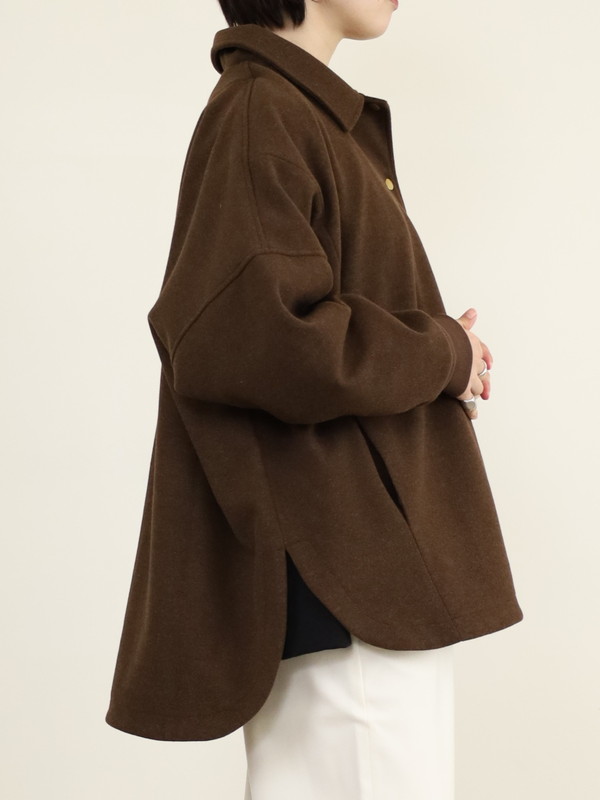 【siro de la bonte】ライトメルトンワイドシャツジャケット