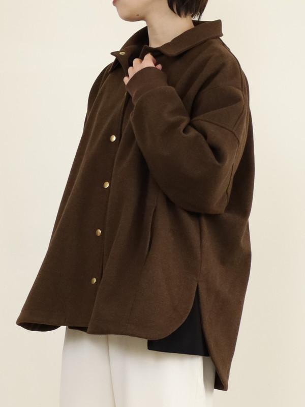 【siro de la bonte】ライトメルトンワイドシャツジャケット