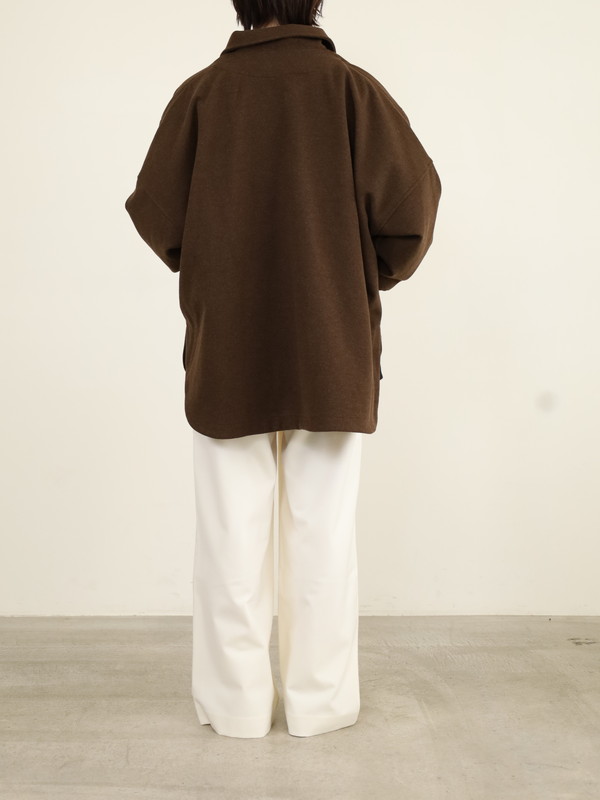 【siro de la bonte】ライトメルトンワイドシャツジャケット