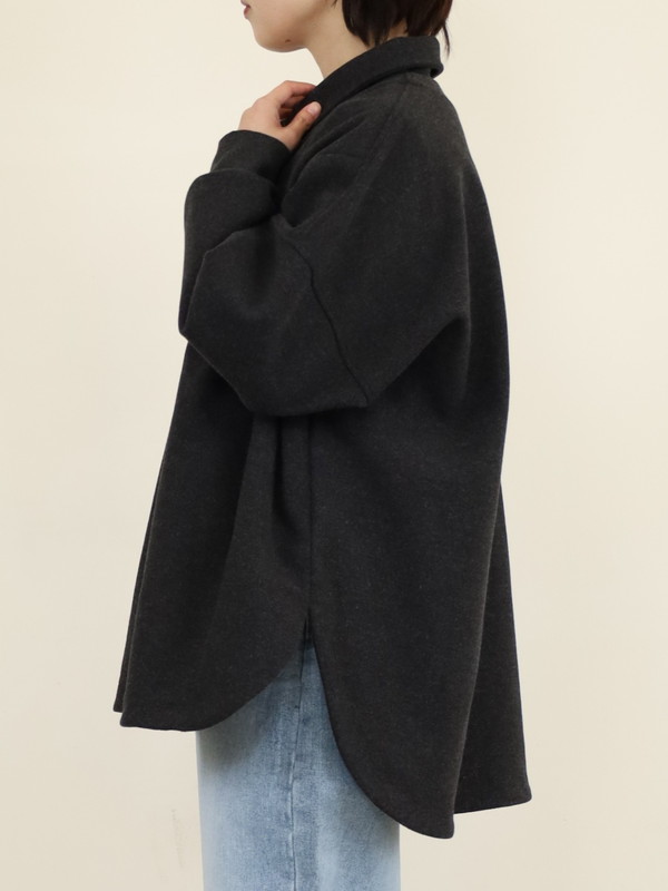 【siro de la bonte】ライトメルトンワイドシャツジャケット