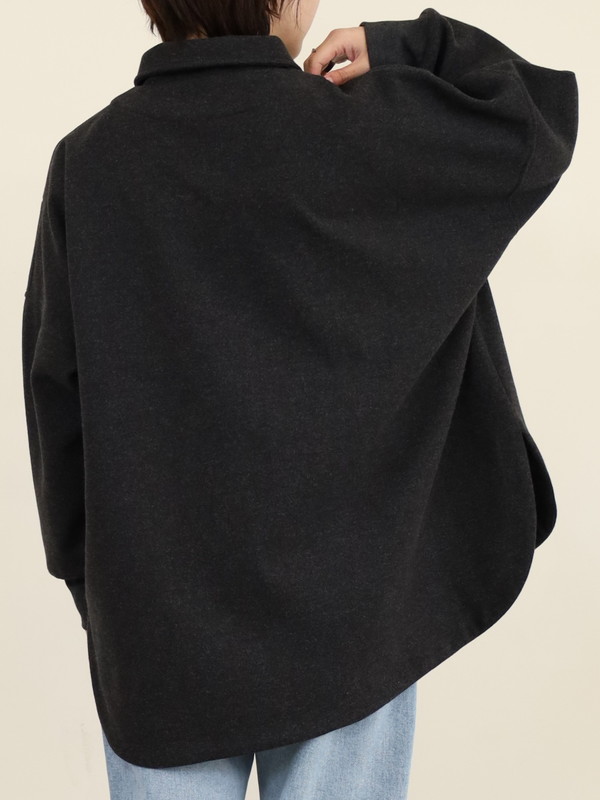 【siro de la bonte】ライトメルトンワイドシャツジャケット