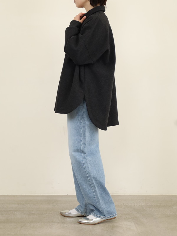 【siro de la bonte】ライトメルトンワイドシャツジャケット