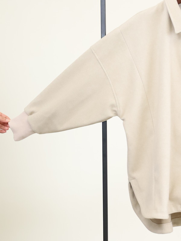 【siro de la bonte】ライトメルトンワイドシャツジャケット