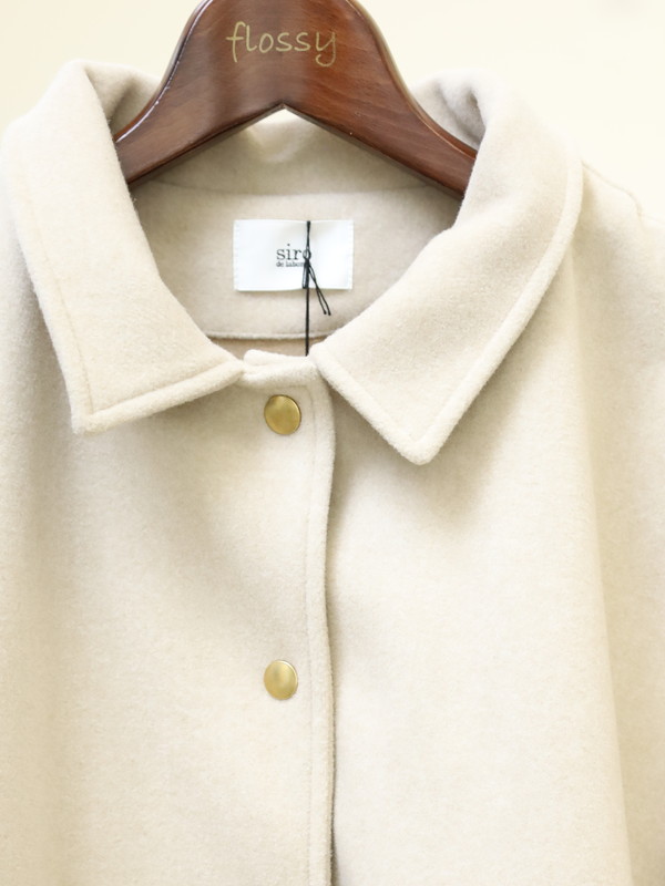 【siro de la bonte】ライトメルトンワイドシャツジャケット