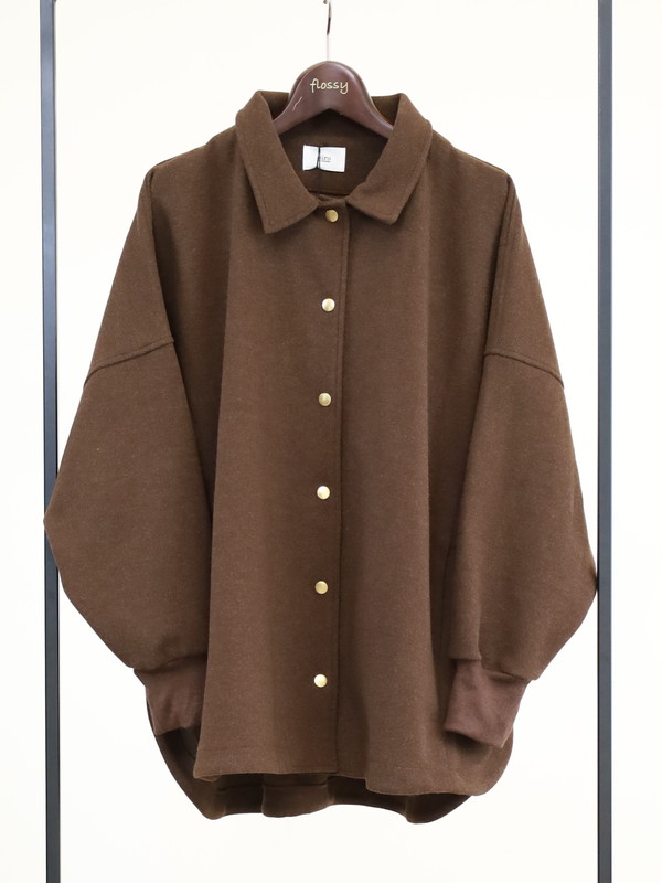 【siro de la bonte】ライトメルトンワイドシャツジャケット